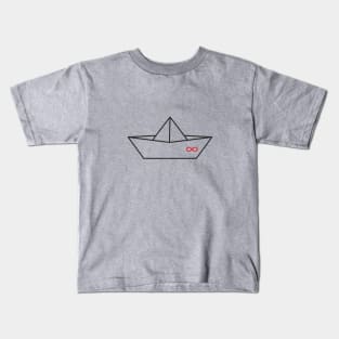 Boat Paper Ship Infinity Kids T-Shirt